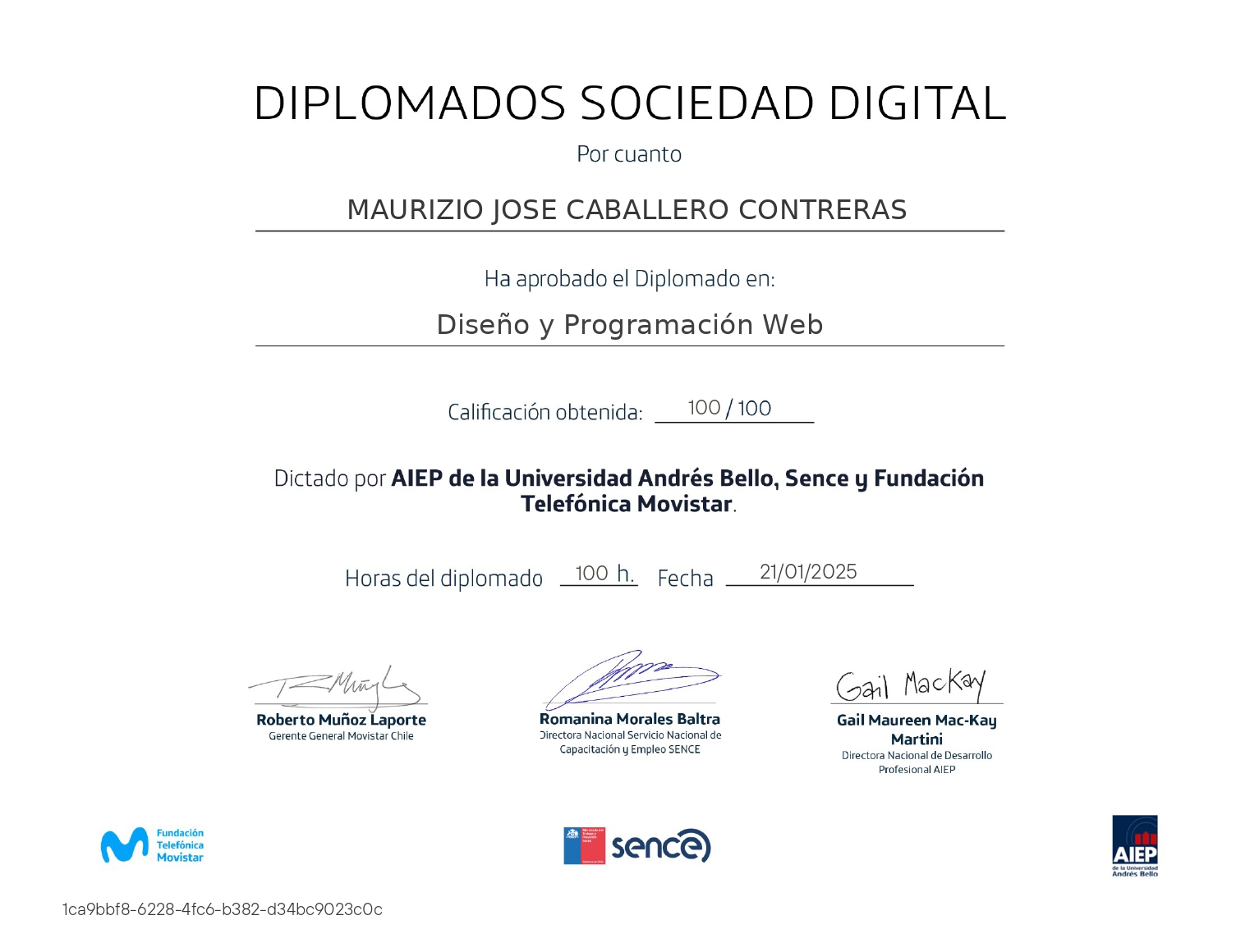 Diseño y Programacion Web – AIEP / Fundación Telefonica Movistar / SENCE