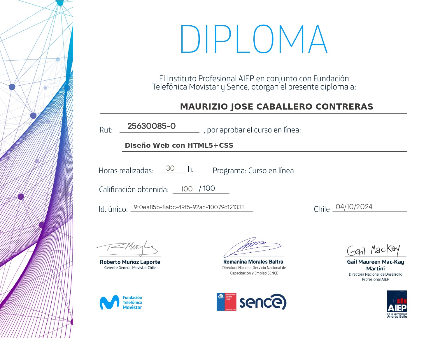 Diseño Web con HTML5+CSS– AIEP / Fundación Telefonica Movistar / SENCE